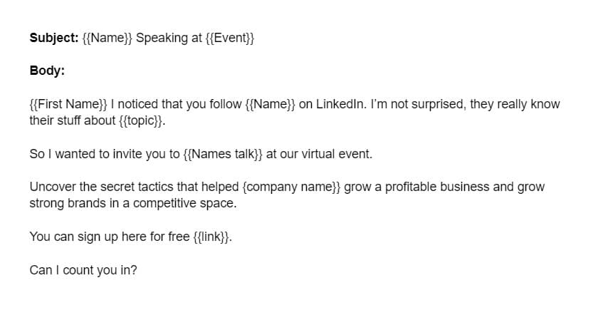 LinkedIn InMail example 6