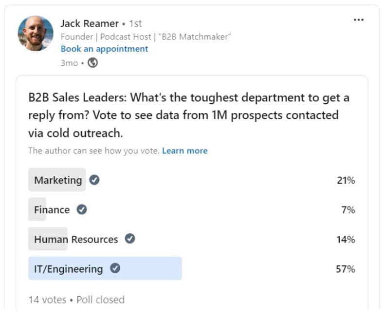 Stats showing the most difficult industry for generating leads