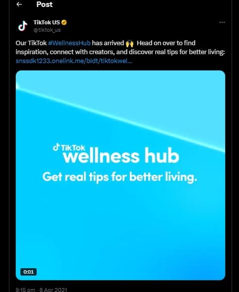 Tik Tok healthcare marketing example