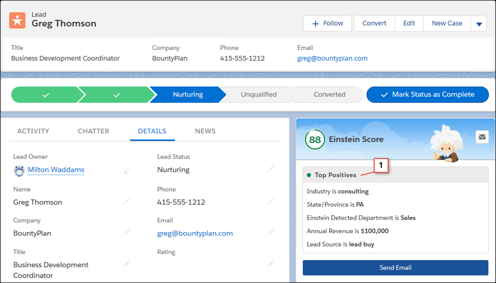 Salesforce lead scoring