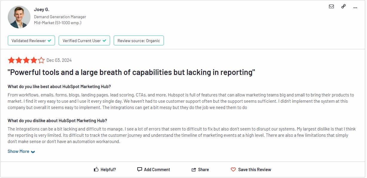 Hubspot review